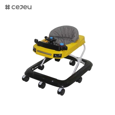 CJ-XTD-401,2025 Nuevo modelo de andador para bebés de plástico 3 en 1 con niveles ajustables para niños que aprenden y caminan Estándar europeo