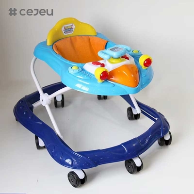 CJ-XTD-105 nuevo baby walker multifuncional negro barato simple baby walker con música bajo precio de venta caliente con altura del freno ajustable