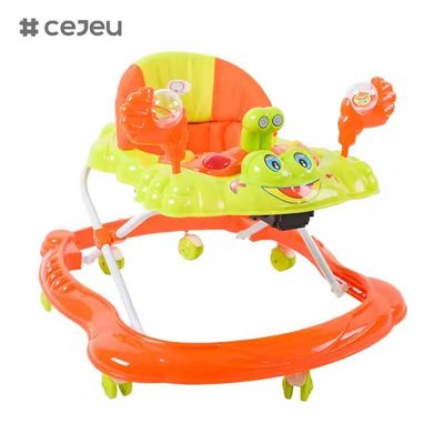 CJ-BLM-903 2022 Smart Light Musical Baby Walker Chair Actividad plástica infantil Comida y alimentación Caminante con silla de ruedas y juguetes