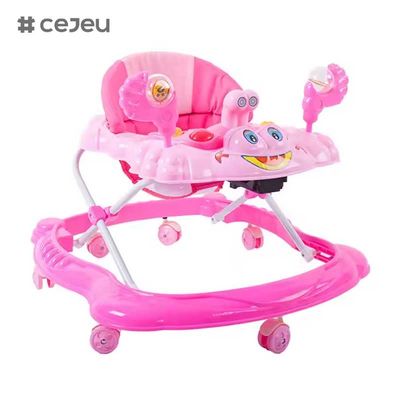 CJ-BLM-903 2022 Smart Light Musical Baby Walker Chair Actividad plástica infantil Comida y alimentación Caminante con silla de ruedas y juguetes