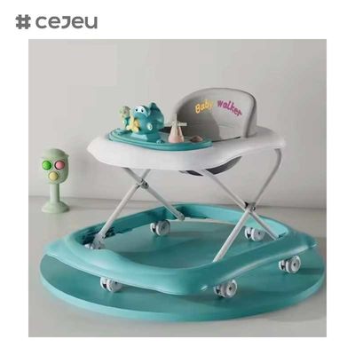 CJ-BDW-101 Baby Walker plegable con ruedas mudas de plástico dibujos animados de música Baby Walker con música / ruedas giratorias Baby Walker para China