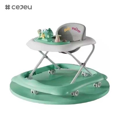 CJ-BDW-101 Baby Walker plegable con ruedas mudas de plástico dibujos animados de música Baby Walker con música / ruedas giratorias Baby Walker para China
