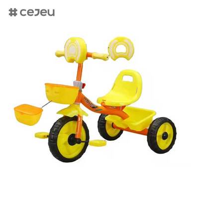 CJ-HLZ-791 Triciclo de pedales para niños, diseño frontal elegante, equipado con música y luces, nuevo modelo de triciclo para niños