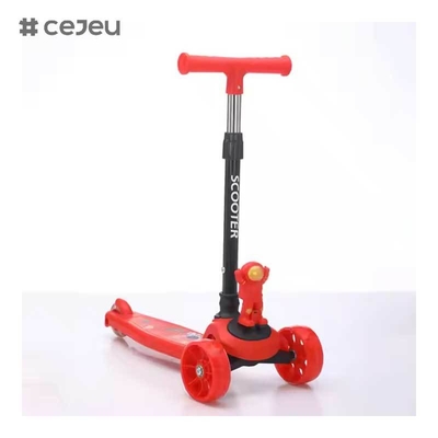 CJ-YLKB-808 2025 Venta caliente Pequeño astronauta Scooter eléctrico para niños Tres ruedas de PU luz y música producto de baile de resorte y barato
