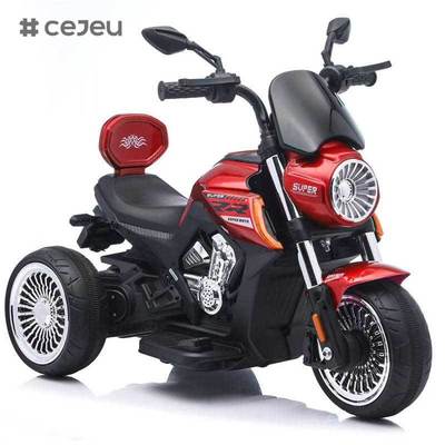 CJ-JM3189 Triciclo eléctrico para niños con batería recargable en oferta, juguete para montar inspirado en motocicleta