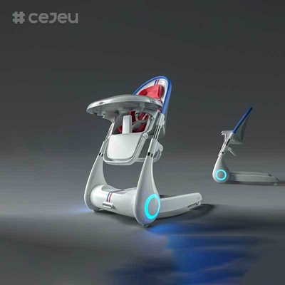 CJ-LL-MY-08 Silla mecedora eléctrica multifuncional 4 en 1 para bebés, ajuste de altura, trona para bebés, nuevo diseño, lujosa trona multifuncional 4 en 1, silla plegable para la alimentación del bebé, trona para bebés, niños de ratán