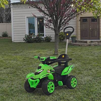 CJ-FLBB-991 Vehículo eléctrico infantil personalizable - Vehículo todoterreno de cuatro ruedas con manillar Vehículo eléctrico