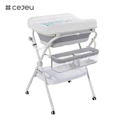 CJ-QC6605-1 Mesa de cuidado tres en uno, todo en uno, para el cuidado de recién nacidos, baño, lavado, para cambio de pañales móvil - Venta al por mayor de productos para el baño del bebé