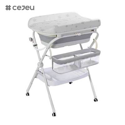 CJ-QC6605-1 Mesa de cuidado tres en uno, todo en uno, para el cuidado de recién nacidos, baño, lavado, para cambio de pañales móvil - Venta al por mayor de productos para el baño del bebé
