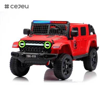 CJ-YBK-919 Coche eléctrico a control remoto unisex de 12V para niños de 5 a 7 años, juguete para montar con 4 ruedas de plástico y función MP3