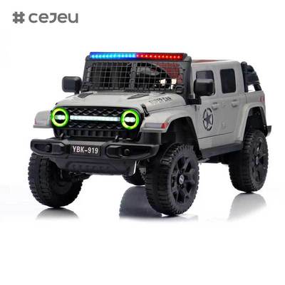 CJ-YBK-919 Coche eléctrico a control remoto unisex de 12V para niños de 5 a 7 años, juguete para montar con 4 ruedas de plástico y función MP3