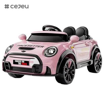CJ-KR-TK-1166 Coche Eléctrico para Niños de Alta Calidad con 2 Asientos y 12v, Coche para Montar para Niños con Luz Led para Niñas de 4 a 8 Años