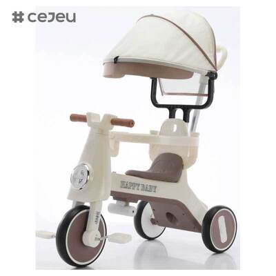 CJ-YT-668 Triciclo de moda de tres ruedas con techo y sombrilla con música para niños