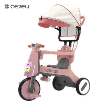 CJ-YT-668 Triciclo de moda de tres ruedas con techo y sombrilla con música para niños