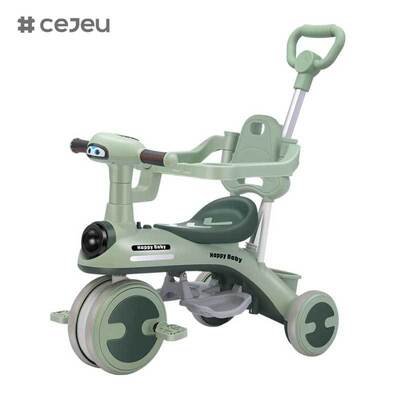 CJ-YT-528 Mayorista Triciclos nuevos duraderos para niños Bicicletas cochecitos para bebés Empujar mango sombrilla de sol Juguetes de paseo para niños pequeños Portabebés para niños en interiores