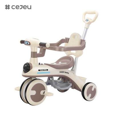 CJ-YT-528 Mayorista Triciclos nuevos duraderos para niños Bicicletas cochecitos para bebés Empujar mango sombrilla de sol Juguetes de paseo para niños pequeños Portabebés para niños en interiores