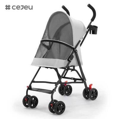 CJ-KBL-CW901 Luxury Foldable Pet Stroller for Cats and Dogs, Portable Dog Stroller Pet Carrier Lightweight Pet Trolley
