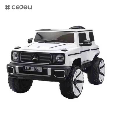 CJ-JB-8611 Coches de paseo para niños súper de 2 plazas Coche eléctrico unisex de 12 V Coche recargable Mercedes para niños