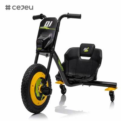 CJ-AHL027 Asientos de plástico 2-7 años Alimentado con batería Pedal Drift paseo en coche al aire libre diversión ruedas traseras de ruedas y giro