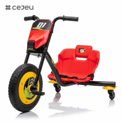 CJ-AHL027 Asientos de plástico 2-7 años Alimentado con batería Pedal Drift paseo en coche al aire libre diversión ruedas traseras de ruedas y giro